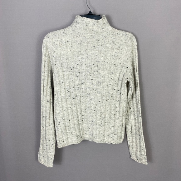 Madewell Gray Donegal Evercrest Turtleneck Sweater in Coziest Yarn Size Medium - Picture 4 of 6